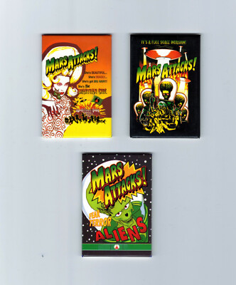 Mars Attacks! Martian Girl Fear Terror Aliens Full Invasion Magnet Set 3 Magnets