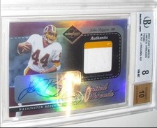 2003 Leaf Limited Threads PRIME JOHN RIGGINS SIGNED 2 CLR #LT61 SP /25 BGS 8,10