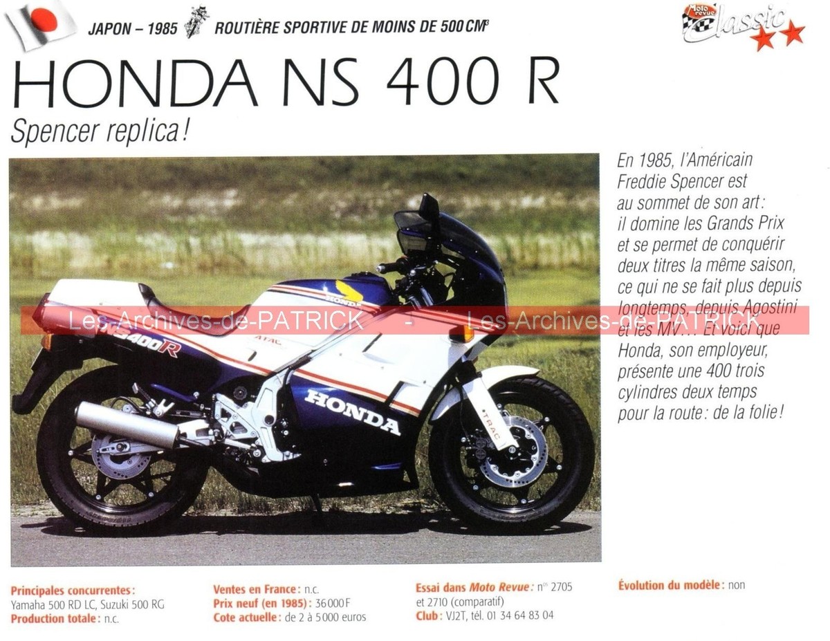Honda Motor Honda Ns400r Usata Honda NSR 400 1985 à 5690€ Sur