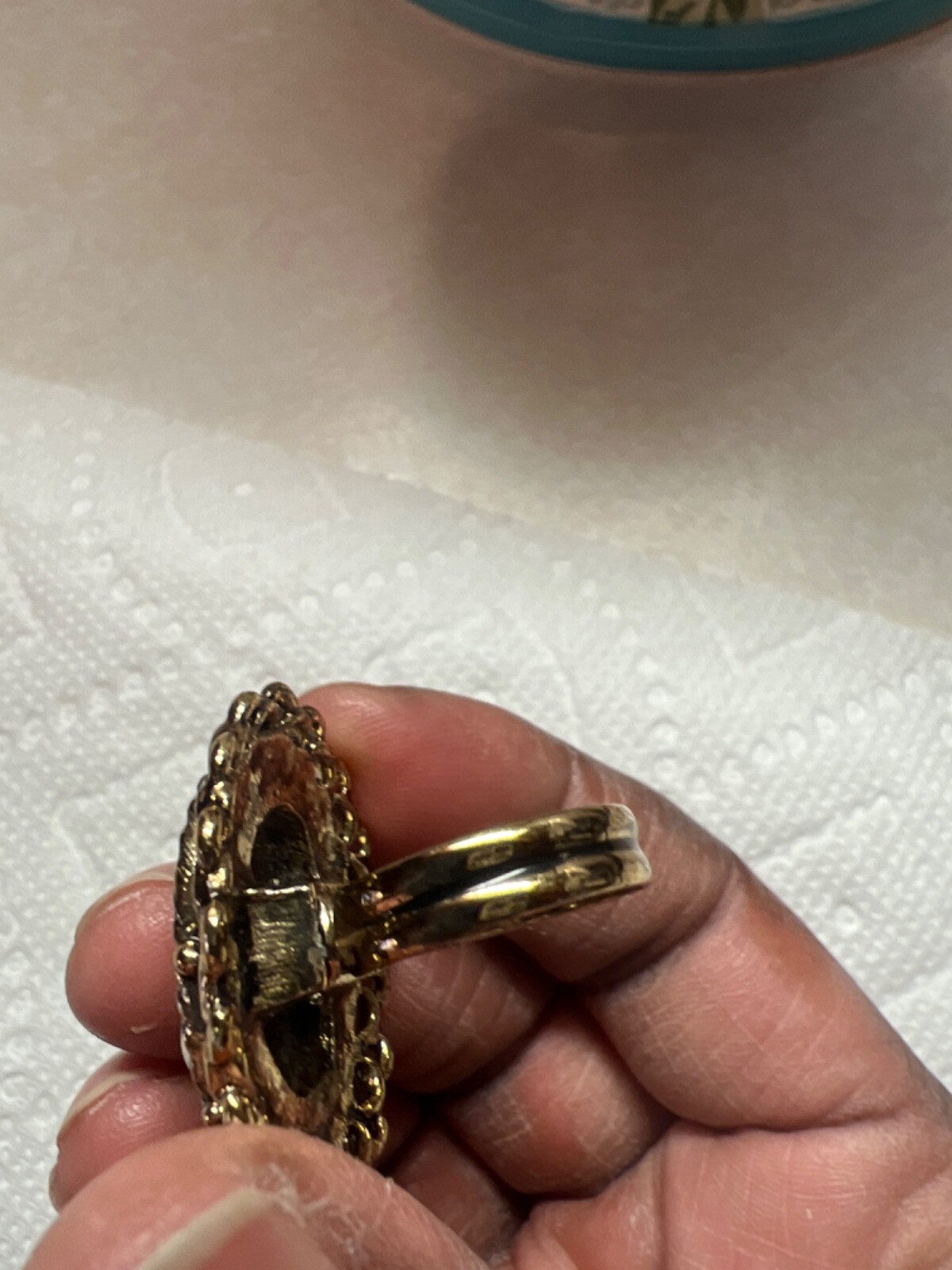 large cameo adjustable ring - image 2