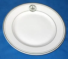 MAS3 - Vintage 9 Inch China Plate - Masonic Hall - Ancon, Panama Canal Zone