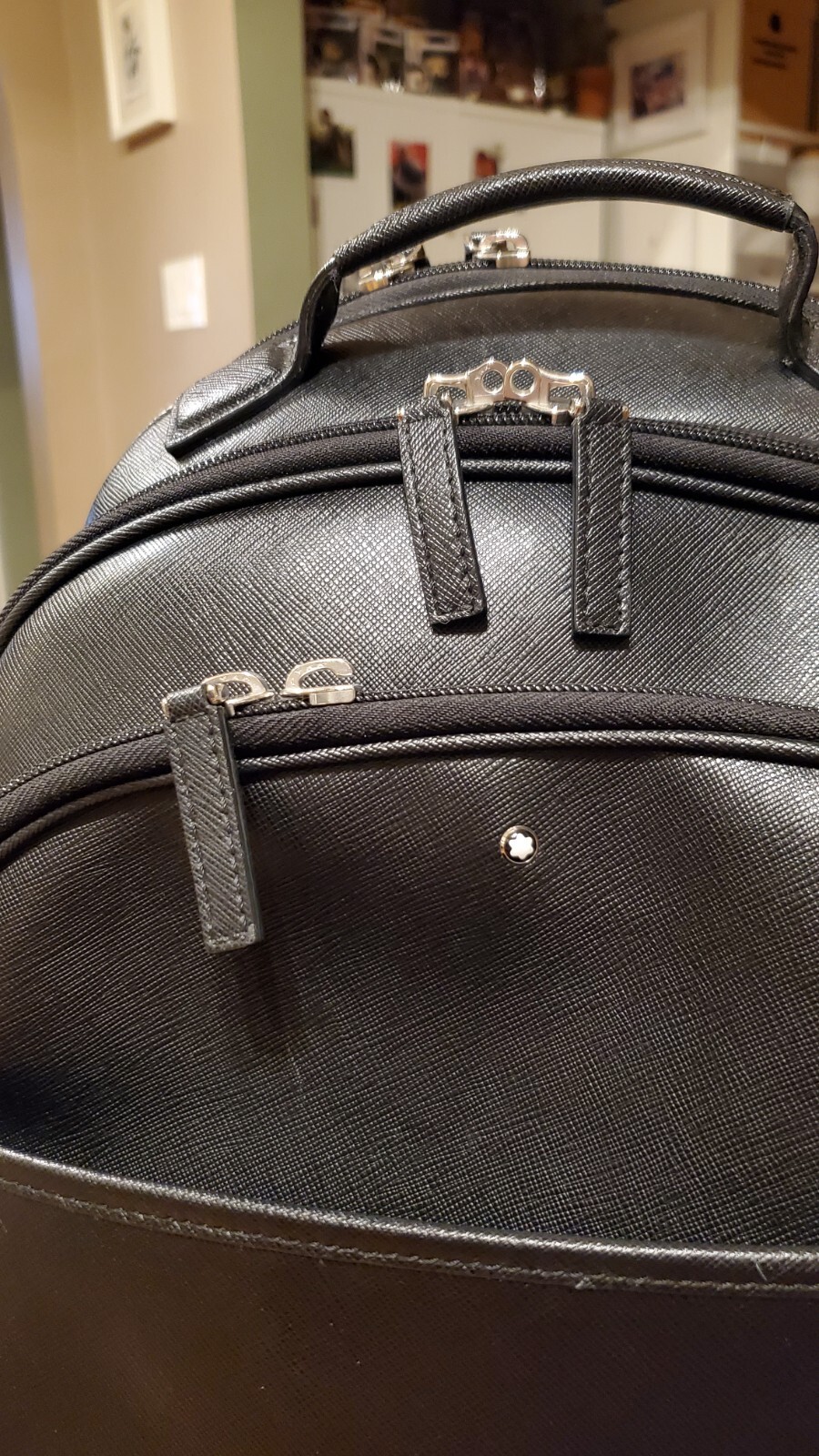 Montblanc Sartorial Collection Leather Backpack Men Business Bag Laptop