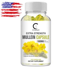 Mullein Leaf Capsules For Lung Cleansing  Detox Herbal Dietary Supplement 120pc
