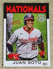 Juan Soto AUTO'd Topps giant 10x14 card #1 of 99 Beckett #'d Holo Nats 