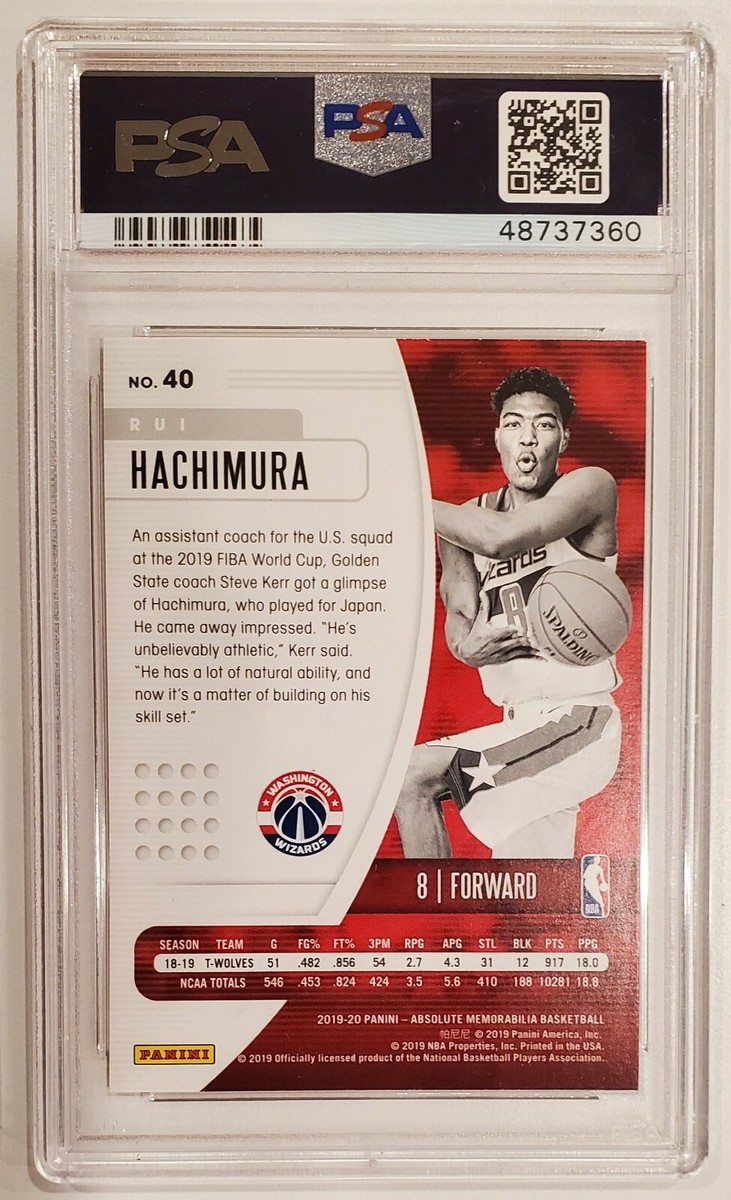 Rui Hachimura Panini Absolute Memo PSA10