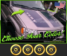Custom Vinyl Hood Racing Stripes Graphics 3 - Fits 99-04 Jeep Grand Cherokee Wj