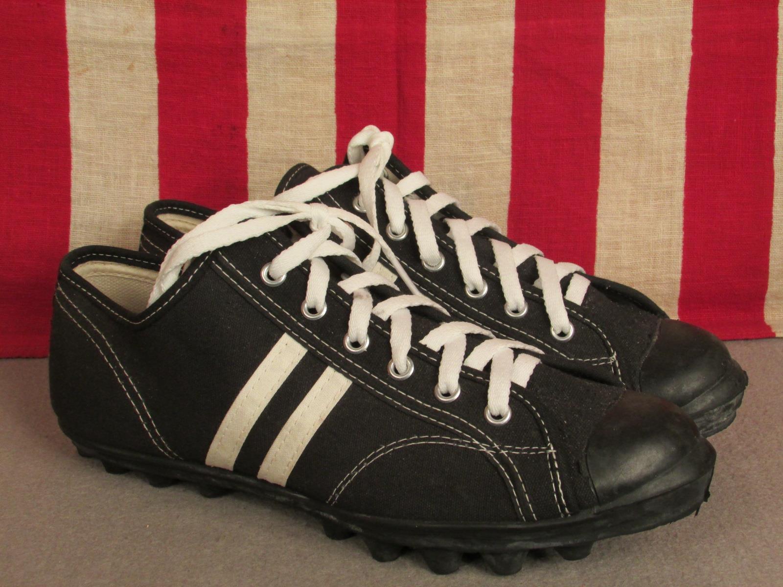 Vintage 1980s Converse Black Canvas Athletic Shoes Sneakers Turf Sz.10 NOS New GORĄCA nowa praca