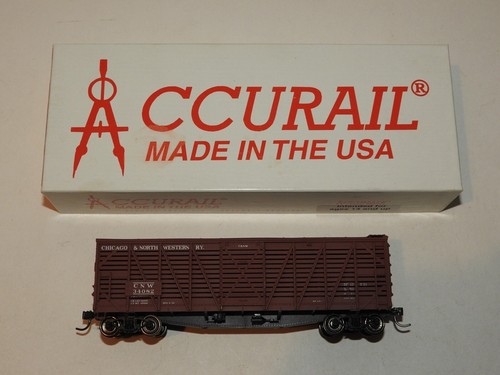 ACCURAIL HO ESCALA 4732 C&NW 34082 STOCK CAR KADEE'S Y RUEDAS DE ACERO | Zustand: Used