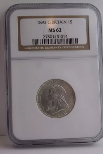 1893 Great Britain 1 Shilling NGC MS-62