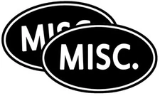 MISC Ammo Can 2 PACK 5x3inch Oval Gun Vinyl Stickers for your misc ammo
