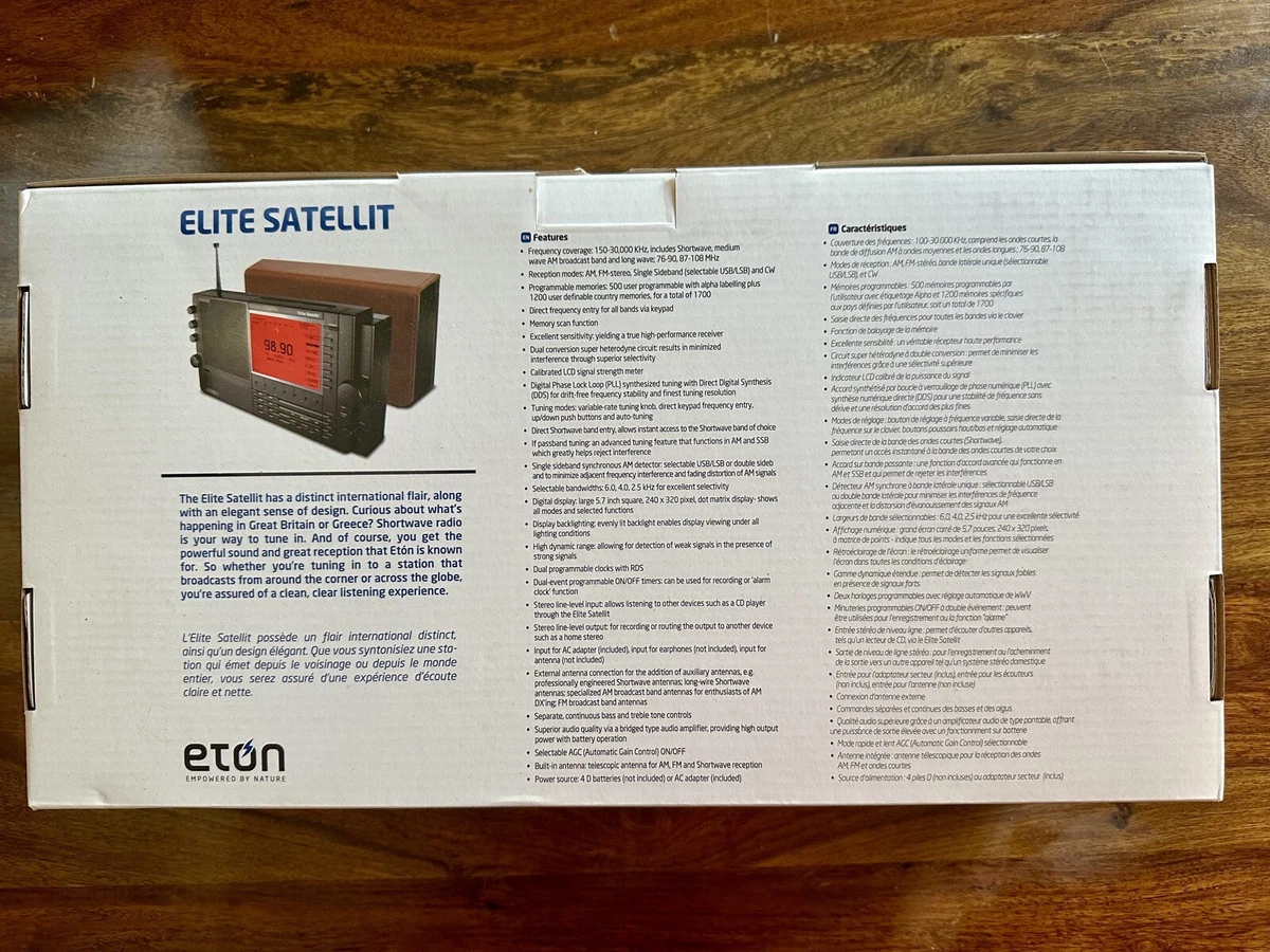 Eton Elite Satellit AM/FM/HD Radio with Shortwave, Aircraft and SSB