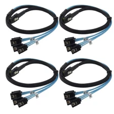 4 PCS Mini SAS to 4-SATA SFF-8087 Multi-Lane Forward Breakout Internal Cable