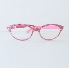 PINK READING GLASSES READERS LT. ROSE AB NEW MADE WITH SWAROVSKI CRYSTAL 2.00
