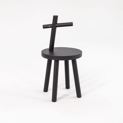 2022 Marcel Wanders for Moooi Woody Oak Side Table with Black Stained Oil Finish