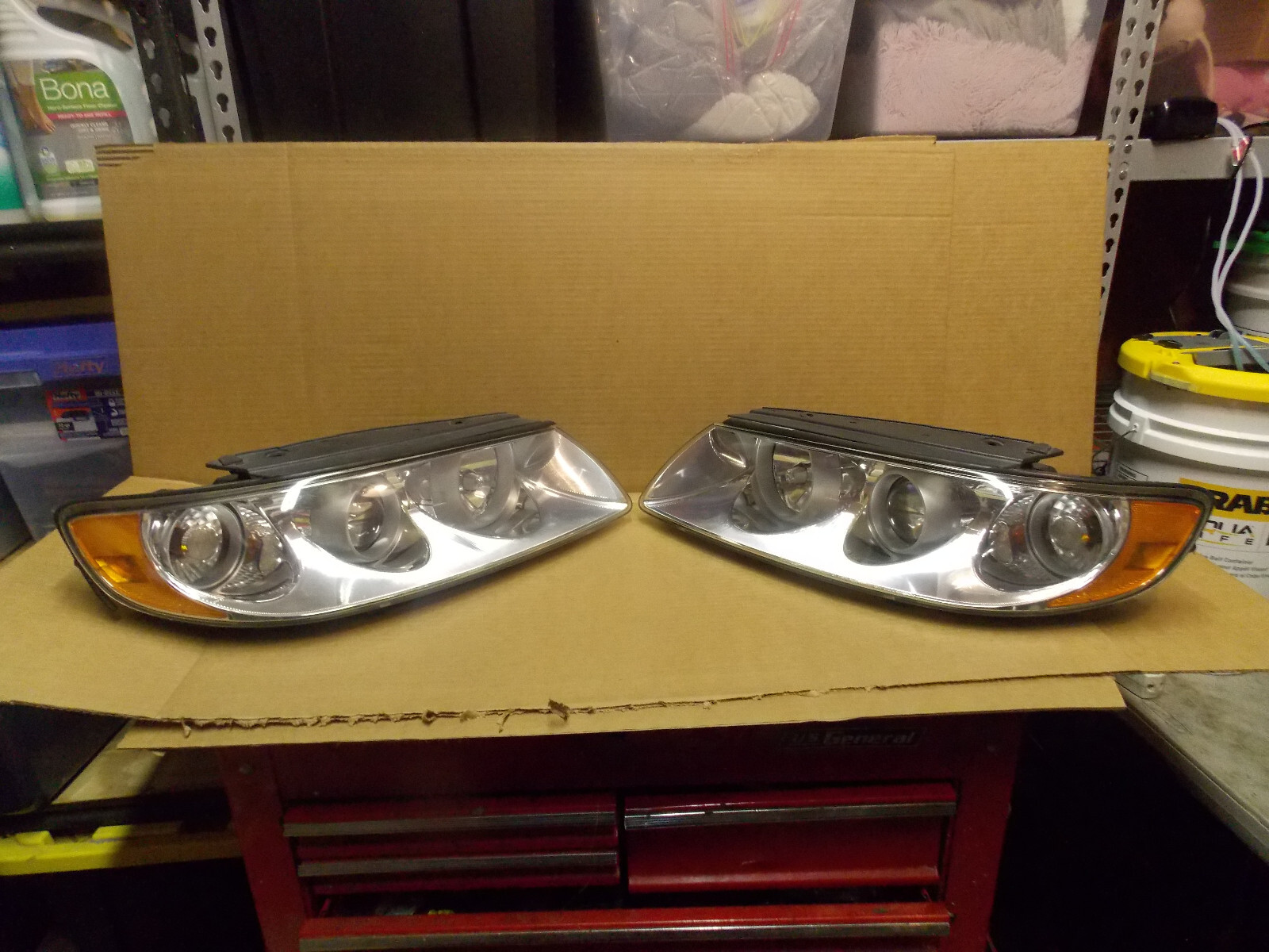 some 2007-2010 HYUNDAI AZERA HEADLIGHT ASSEMBLY set pair 6 pin green ...