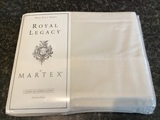 Vintage Martex Royal Legacy Twin Flat Sheet ? Cream Cameo - 250 TC NOS