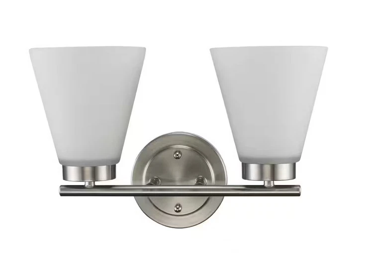 NEW Bel Air Lighting Fifer 14.5 in. Brushed Nickel Bathroom Vanity Light. - Image 2 of 4