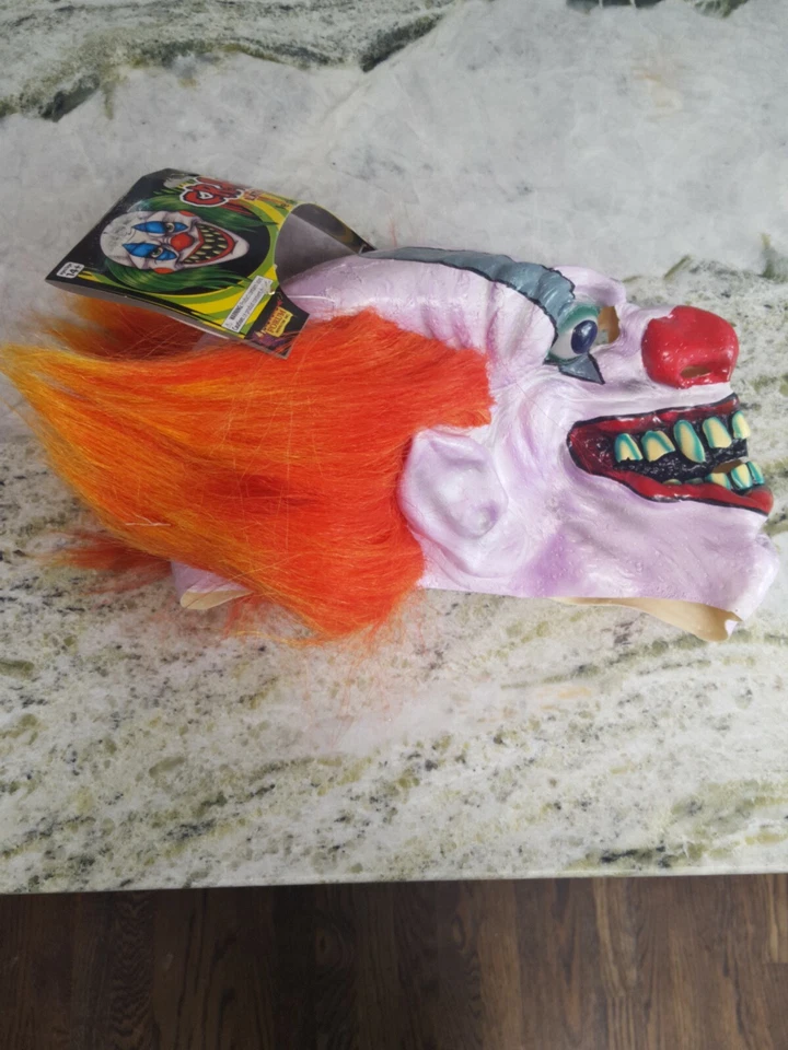 Berzerk Clown Forum Novelties Berzerk Costume Mask, As Shown, One Size NWT - Image 4 of 4