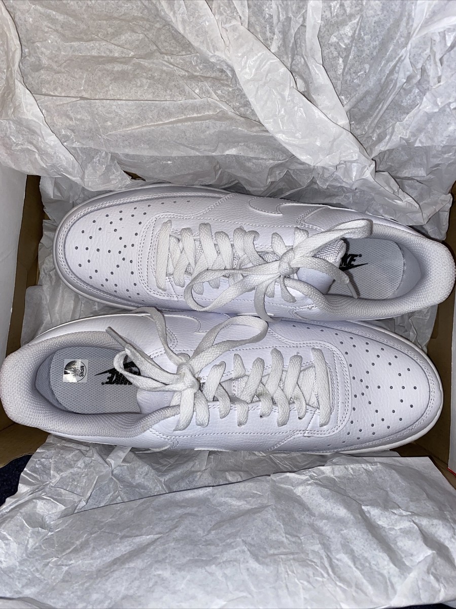 Mens Nike Court Vision Low Casual Shoes Sneakers White/White  display picture 3