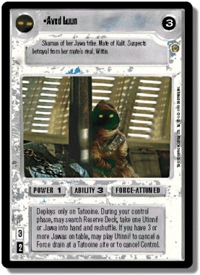 1x  Aved Luun - Rare Light Play Jabba's Palace - Limited - BB