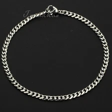 3MM Stainless Steel Curb Chain Anklet/Ankle Bracelet 8" 9" 10" 11"