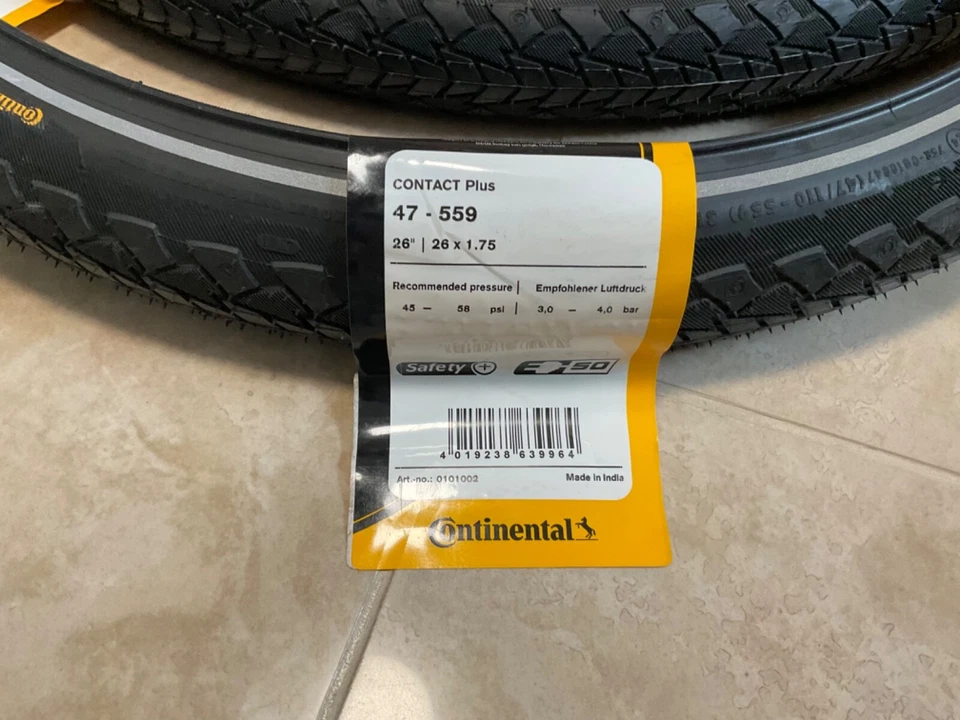 2 Continental Reifen Contact Plus Reflex 26x1.75" 47-559 schwarz Reflex - Bild 3 von 4