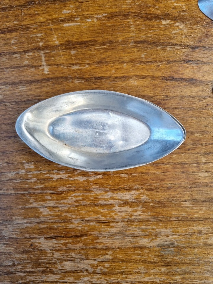 6 x vintage Nutbrown barquette aluminium Moulds Pastry Sweet Patisserie