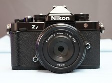 Nikon Zf Camera Mirrorless Digital retro styled camera with Nikkor 40 mm f2 lens