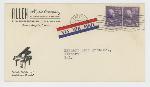Mr Fancy Cancel Allen Music Company San Angelo Texas 1948 Cvr #1332