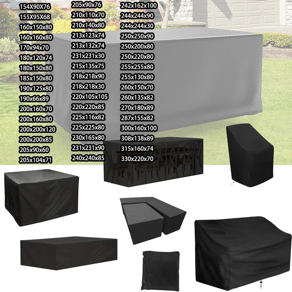 218 Sizes of Patio Furniture Covers, Table and Chair Covers, Waterproof,