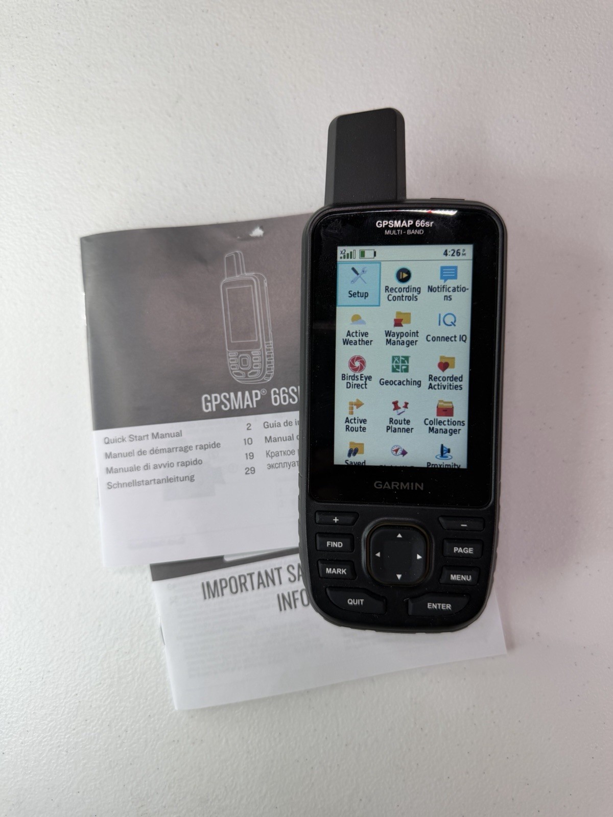 Garmin GPSMAP 66sr Handheld Navigator 3" Color Display - Excellent Condition.