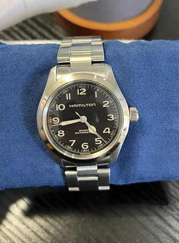 Hamilton H70405730 KHAKI FIELD MURPH 38 mm Steel Black Dial Automatic Mens Watch