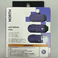 NORTH Wireless Microphone with Charger USB-C NEW Open Box