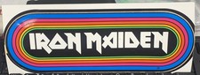 Vintage 80s KLOS 95.5 IRON MAIDEN 👹666  LA  Radio  Rainbow 🌈 Bumper Sticker
