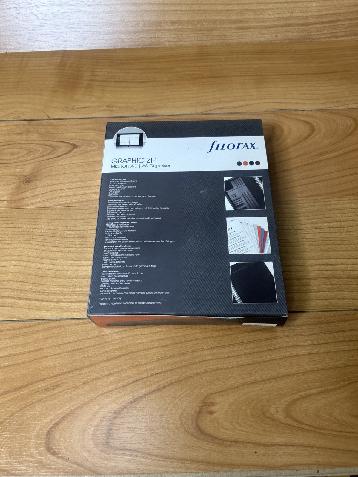 GERMAN VTG 2011 Filofax Graphic Zip Personal Organiser Unused Contents  Box #J