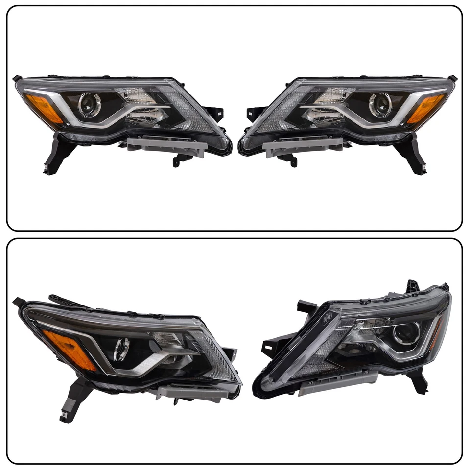 For Nissan Pathfinder 2017-2020 Halogen LED DRL Headlights Headlamps Left+Right Foto 3 de 4