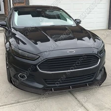 For 2013-2016 Ford Fusion Mondeo Carbon Look Front Bumper Body Kit Spoiler Lip