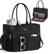 Teacher Tote Bag for Women, 15.6" Laptop Work Tote Computer Bag