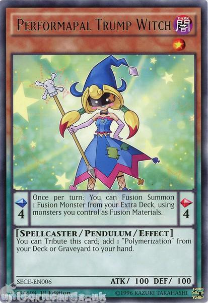 SECE-EN006 Performapal Trump Witch Rare 1st Edition Mint YuGiOh Card
