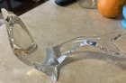Vintage Murano Clear Glass Seal Sea Lion, Paperweight W/Label 4 1/2"x 3 1/2" x 7