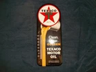 Texaco Motor Oil Clean Clear Golden Thermometer Sign 1996 R&B 16x6" NOS VINTAGE