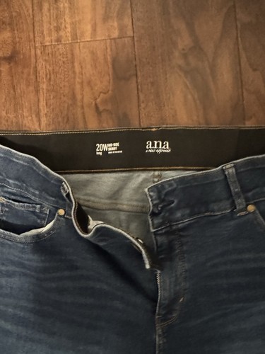 ana jeans donna 20W blu skinny denim lavaggio medio vita media - Foto 2 di 4