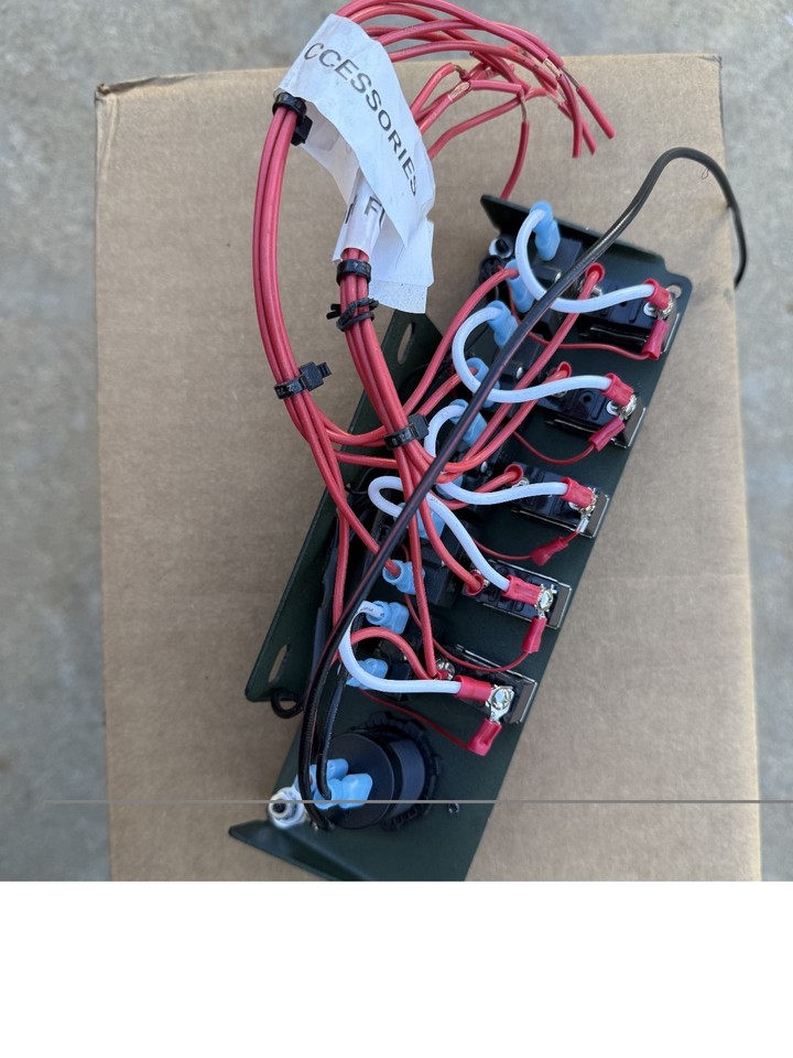 5 Gang Green LED Light ON-OFF Toggle Switch Control Panel Humvee HMMWV ...