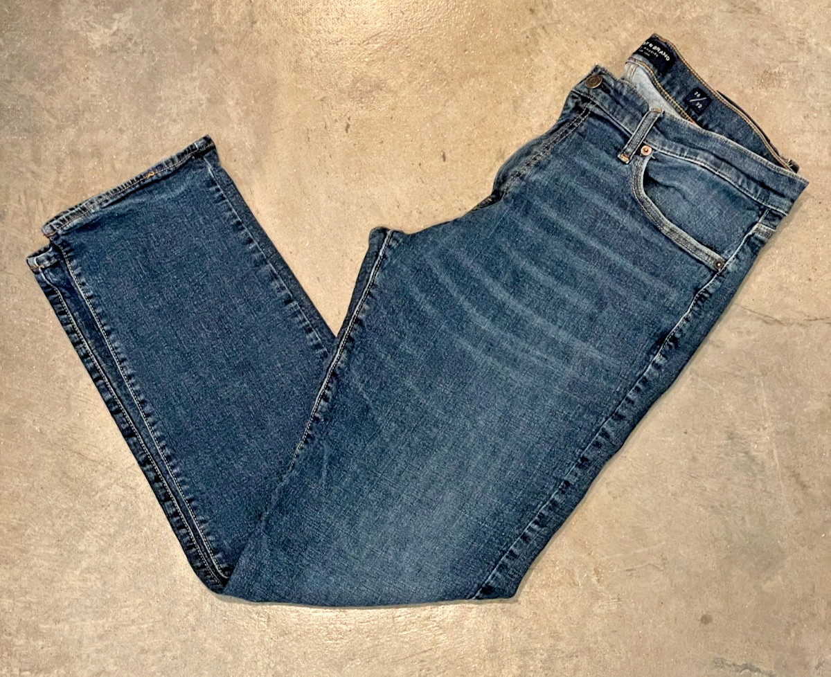 Lucky Brand 221 Straight Jeans Mens 36x32 Fits 32x29 Dark Wash Stretch Denim thumbnail 14