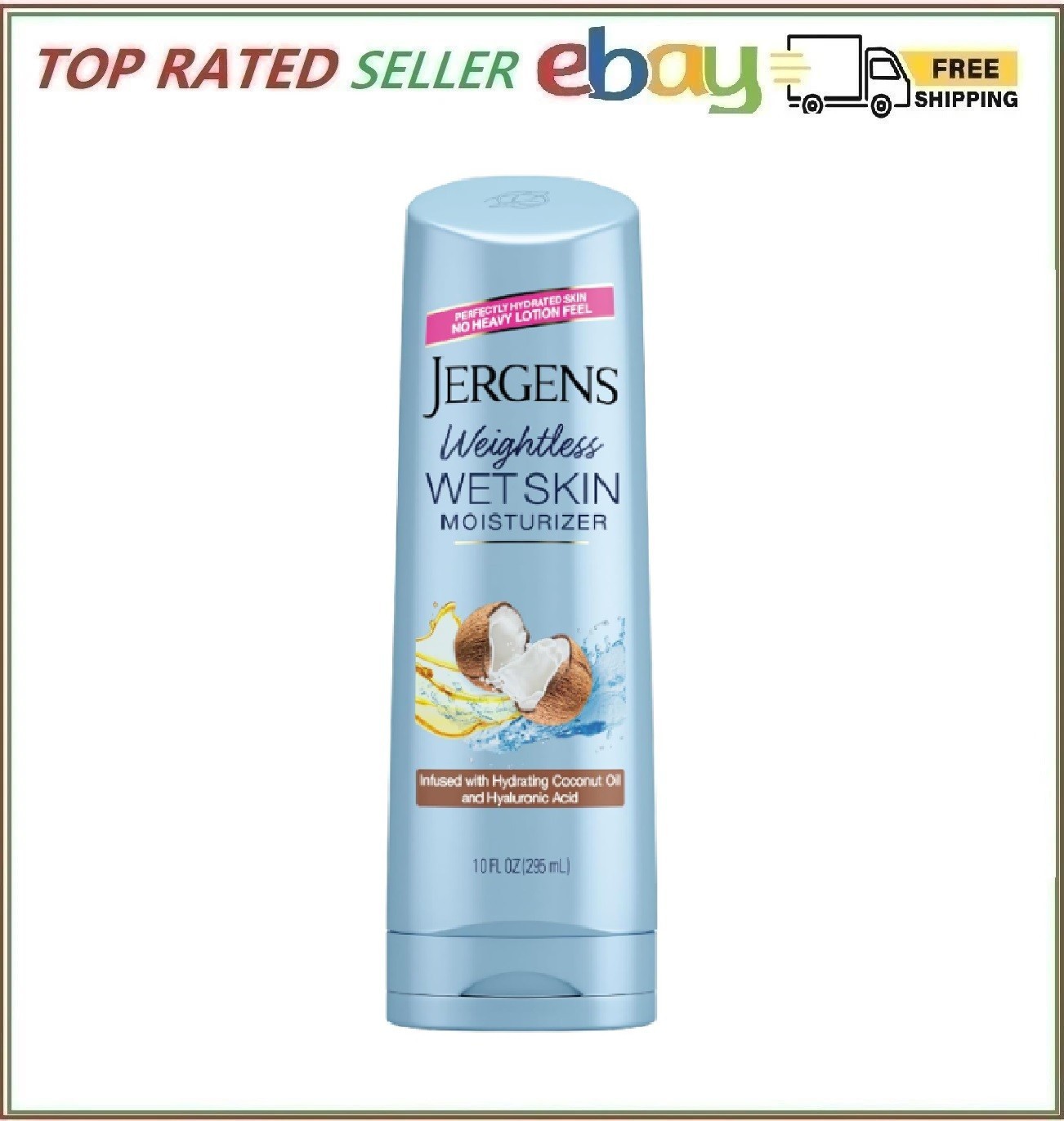 With Coconut Oil, In Shower Lotion 10 Ounce .