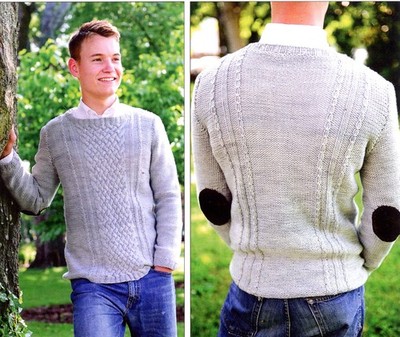 When I Grow Up Knitting Pattern - Professor Charles Aran Sweater Men - Bottom Up