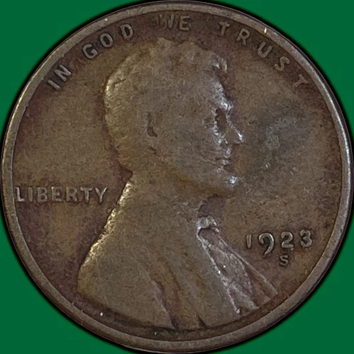 1923-S Lincoln Wheat Cent Fine F Coin #35827