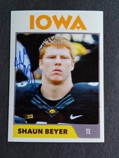 Shaun Beyer Signed Custom Photo Card - Iowa Hawkeyes Football - A