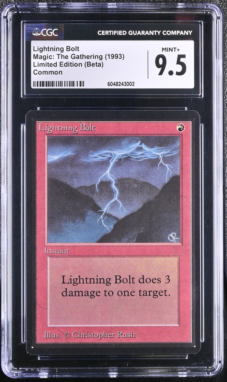 MTG Lightning Bolt Limited Edition Beta Vintage Graded Magic Mint+ CGC 9.5