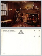 Vintage Paul Revere House Kitchen Postcard Boston MA Kodachrome Mike Roberts